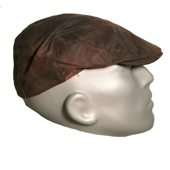 HARTSIDE Tartan Waterproof Waxed Cap HS183 in 'Hunter Brown' - CHOOSE SIZE - Picture 8 of 10